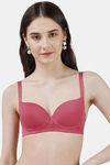Soie Padded Non Wired Medium Coverage T-Shirt Bra - Desert Rose — thumbnail 1